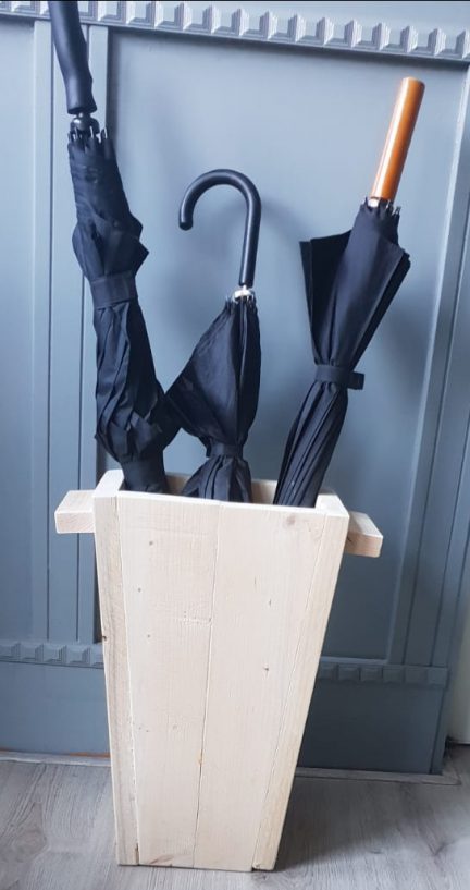 Moederland Ontvangende machine zuurstof steigerhouten paraplubak blank | Gewoon Boon